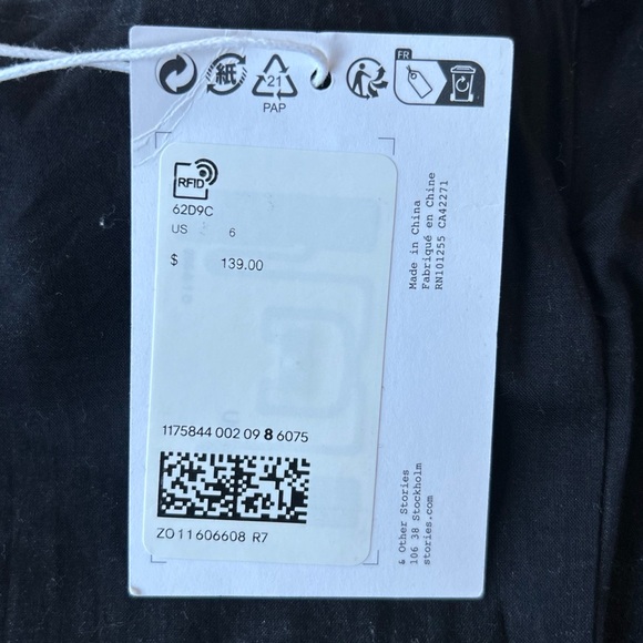 & Other Stories Ruffled Corset Top in Black Off the Shoulder Party Bustier - Picture 15 of 16